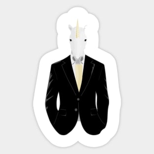 Unicorn in Suit Sticker